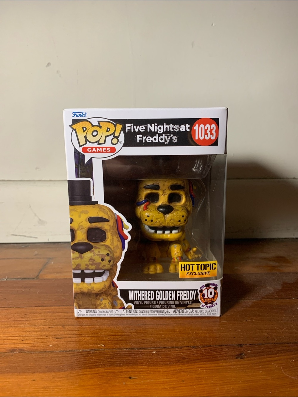 Funko Games Five Nights at Freddy's Withered Golden Freddy Vinyl Figure - Yellow
